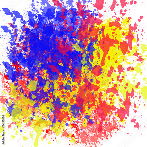 Abstract painted ink and watercolor,color splatter for use in brushes or background for abstract creative work in many kind of pattern isolated on white background