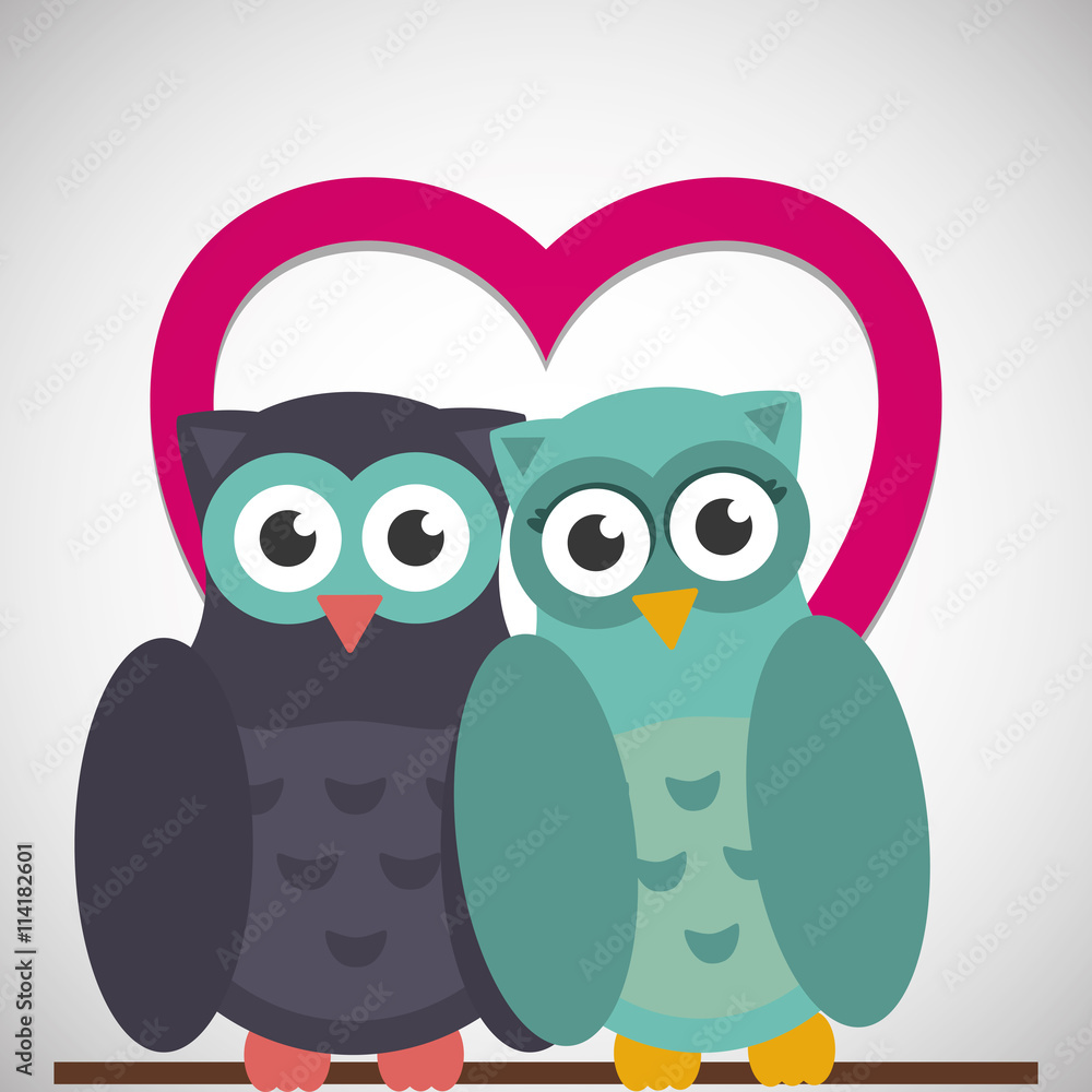 Fototapeta premium Love design. Romantic icon. Colorfull illustration, vector graph