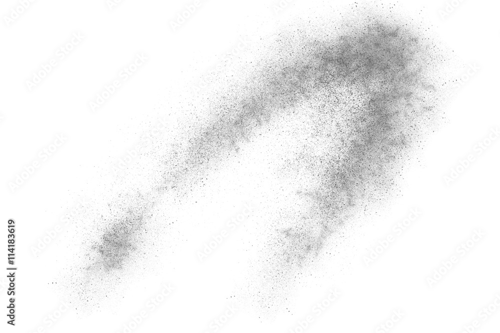 Obraz premium Black and white abstract powder explosion background