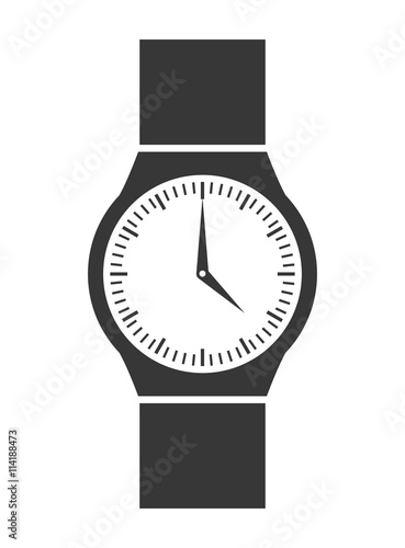 Traditional watch icon. Time design. vector graphic
