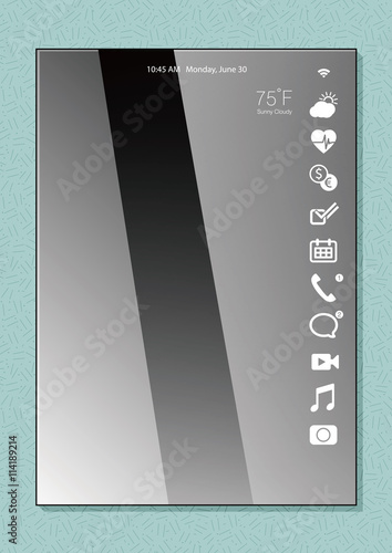 Smart mirror concept. Vector illustration.