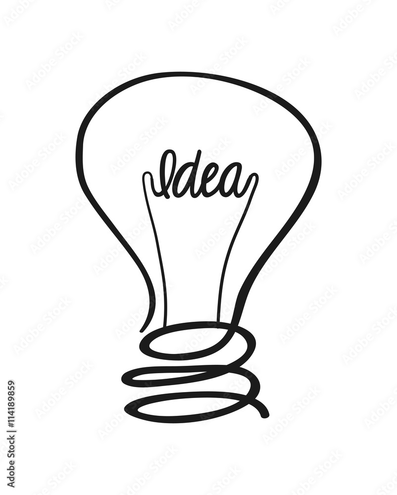 Obraz premium Light bulb icon. Energy or idea design. Vector graphic