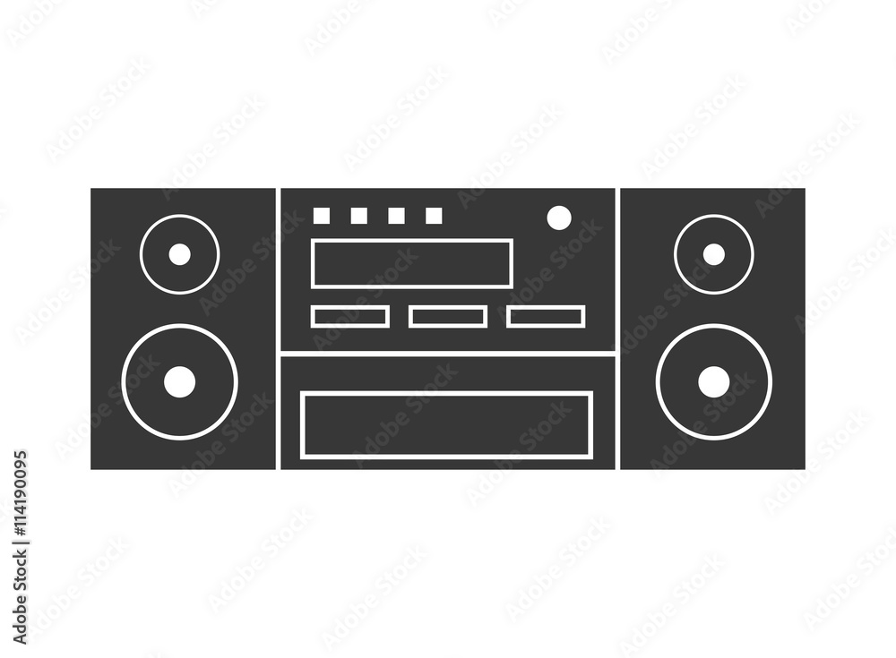 speaker icon. Appliance design. Vector graphic speaker icon. Appliance design. Vector graphic
