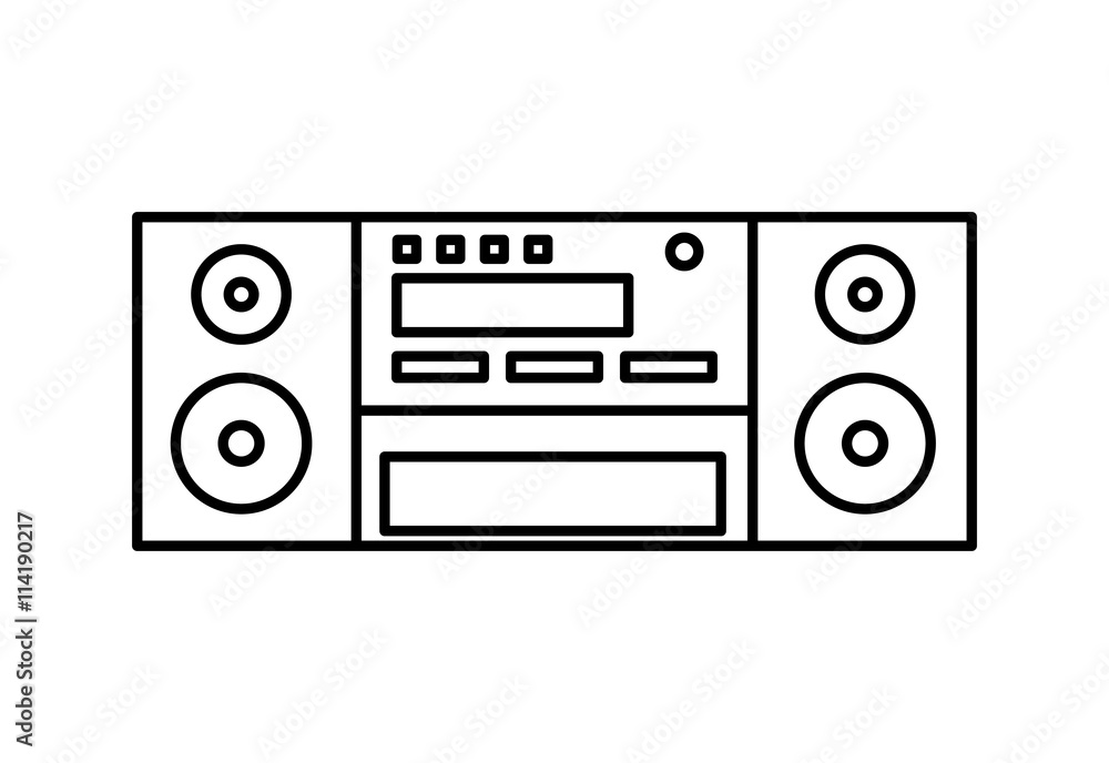 speaker icon. Appliance design. Vector graphic speaker icon. Appliance design. Vector graphic