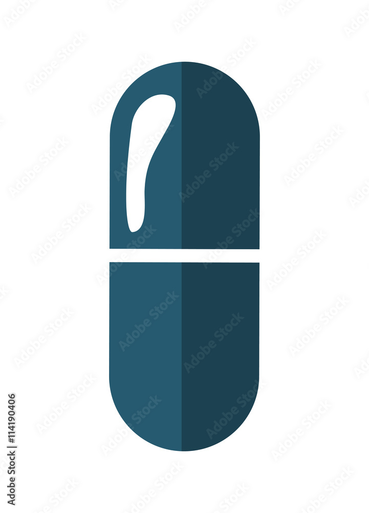 pill icon. Medical and health care design. Vector graphic pill icon. Medical and health care design. Vector graphic
