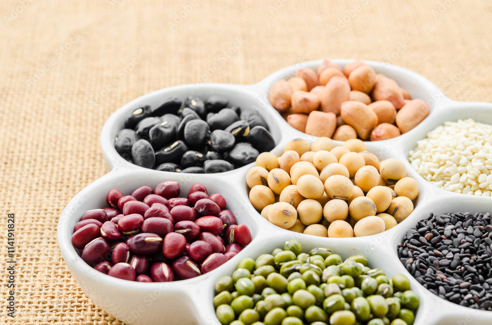 collection set of beans, legumes, peas, lentils on ceramic bowl. collection set of beans, legumes, peas, lentils on ceramic bowl.