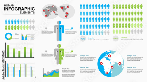 Human infographic vector illustration. Information Graphics
