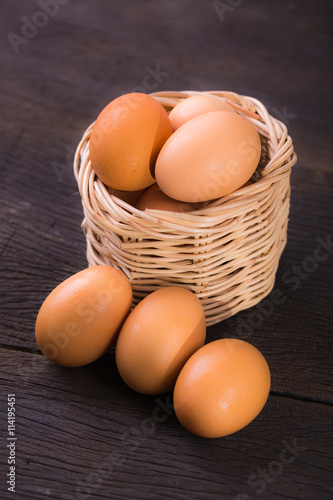 Fresh hen eggs
