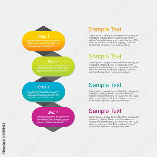 Progress steps infographics design template. Infographic elements.
