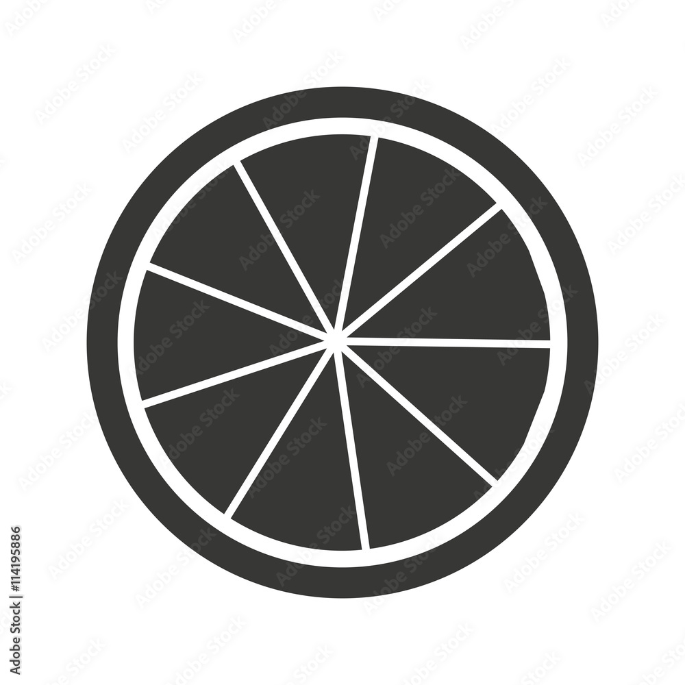 citrus fruit isolated icon design
