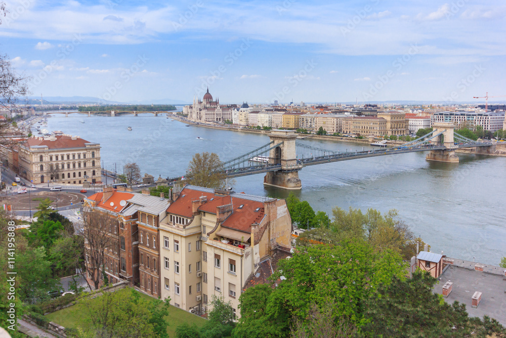 Budapest, Chain Bridge and Parliament Building