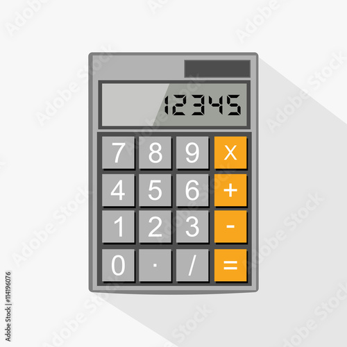Calculator flat design illustration.
