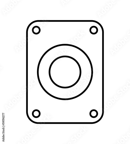 hard disk drive isolated icon design