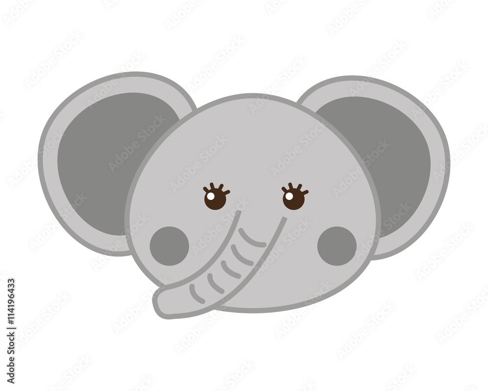 Fototapeta premium cute elephant isolated icon design