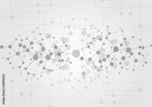 abstract mesh connection with circuit technology background