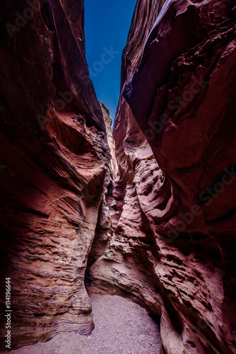 Narrow entrance to the lower part of Little Wild Horse Canyon Utah photo