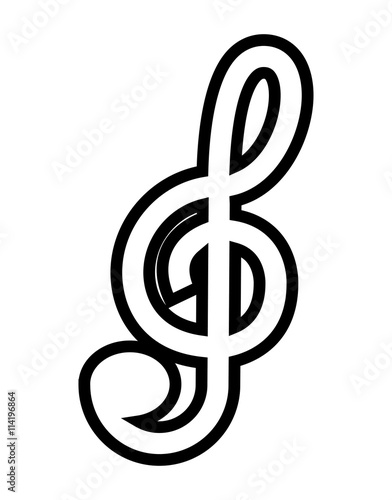 music note isolated icon design