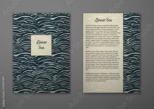 Сard with abstract waves pattern..