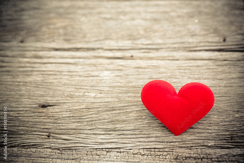 Love valentine heart on wood background Love valentine heart on wood background