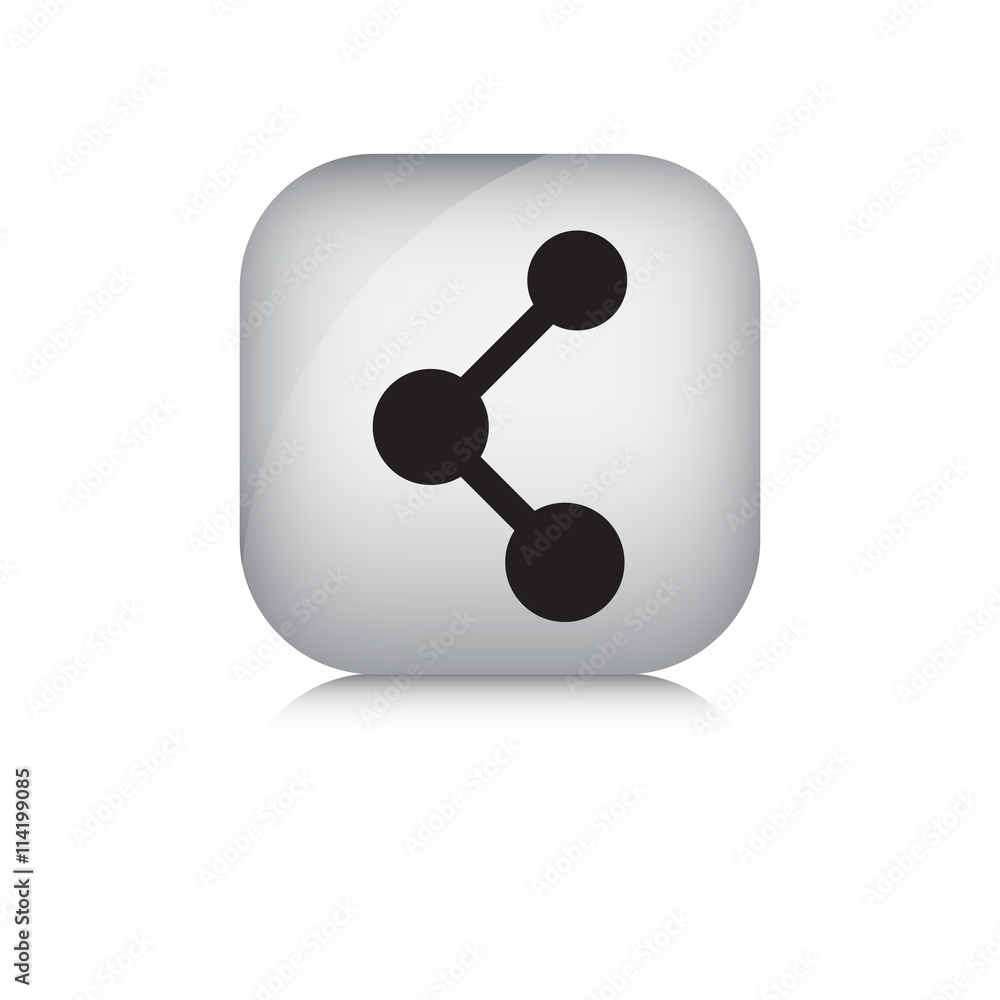 Share vector icon in isolate white background.