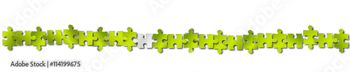 Puzzle Reihe Band Banner Grün