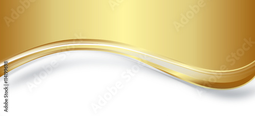 Wellen Welle Hintergrund Gold Band Banner 