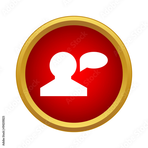 Talk icon, simple style