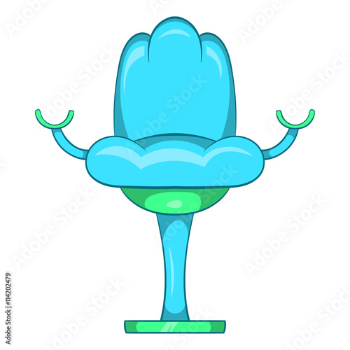 Gynecological chair icon, cartoon style