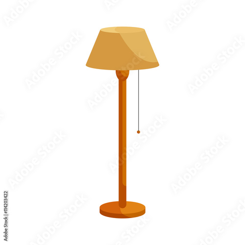 Floor lamp icon, cartoon style
