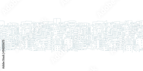 Abstract cityscape background, seamless pattern for your design