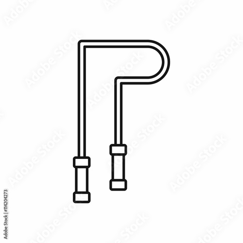 Skipping rope icon, outline style