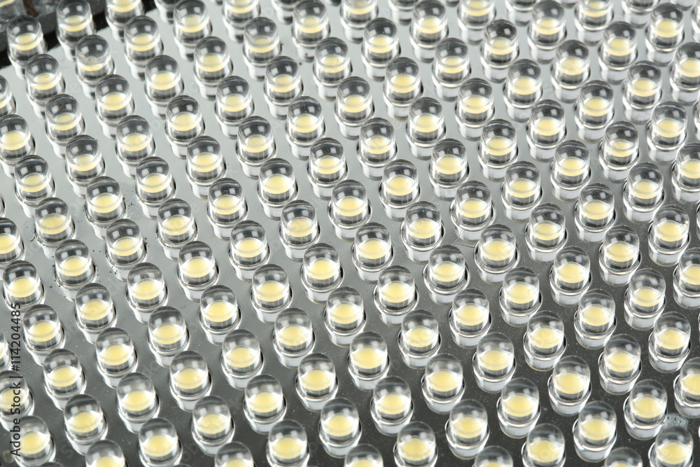 Obraz premium Close up on a grid of an LED array