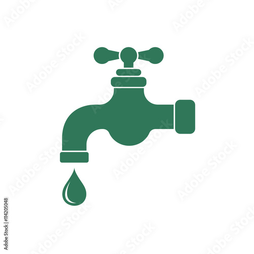Water tap icon. Vector illustration..