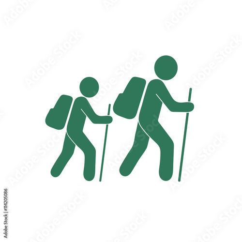 Hiking icon illustration isolated vector sign symbol
