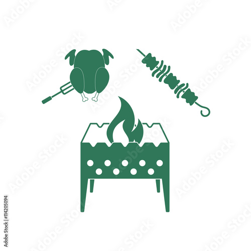 Set ofbarbecue icons. Vector illustration