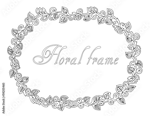 outline floral frame