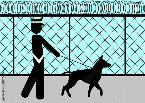 Illustration Grenzschutz illegale Einwanderung