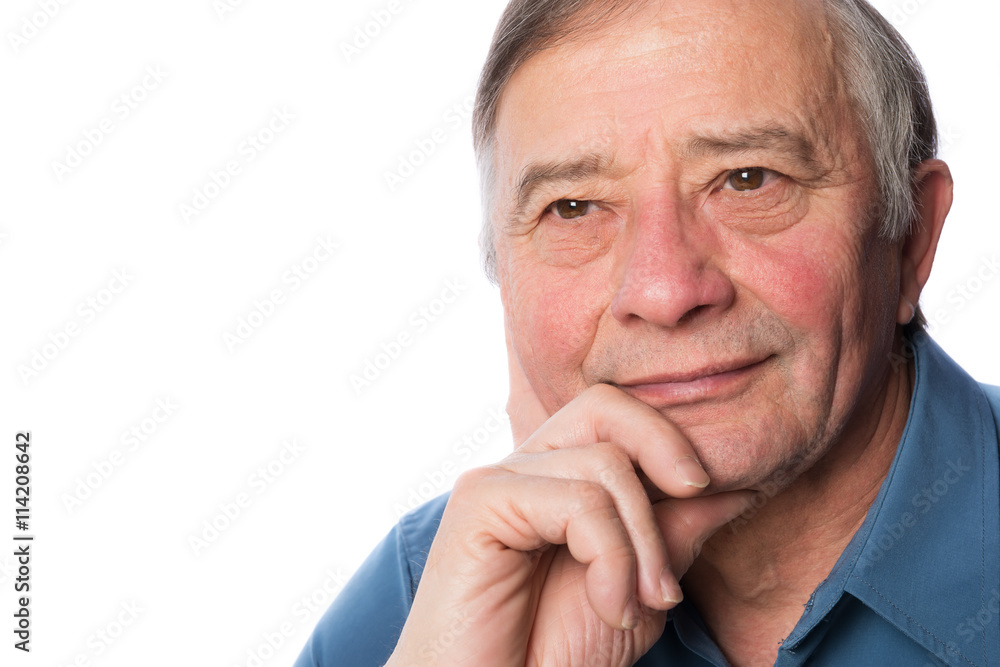 Portrait Of Middle Aged Man Isolated on White Portrait Of Middle Aged Man Isolated on White