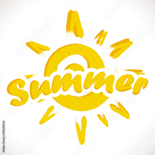 logo soleil vacances été plage