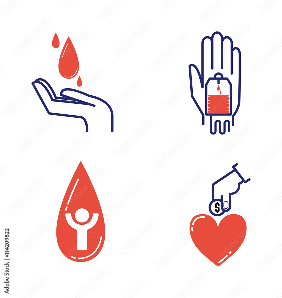 Donate hand vector illustration. Donate hand vector illustration.