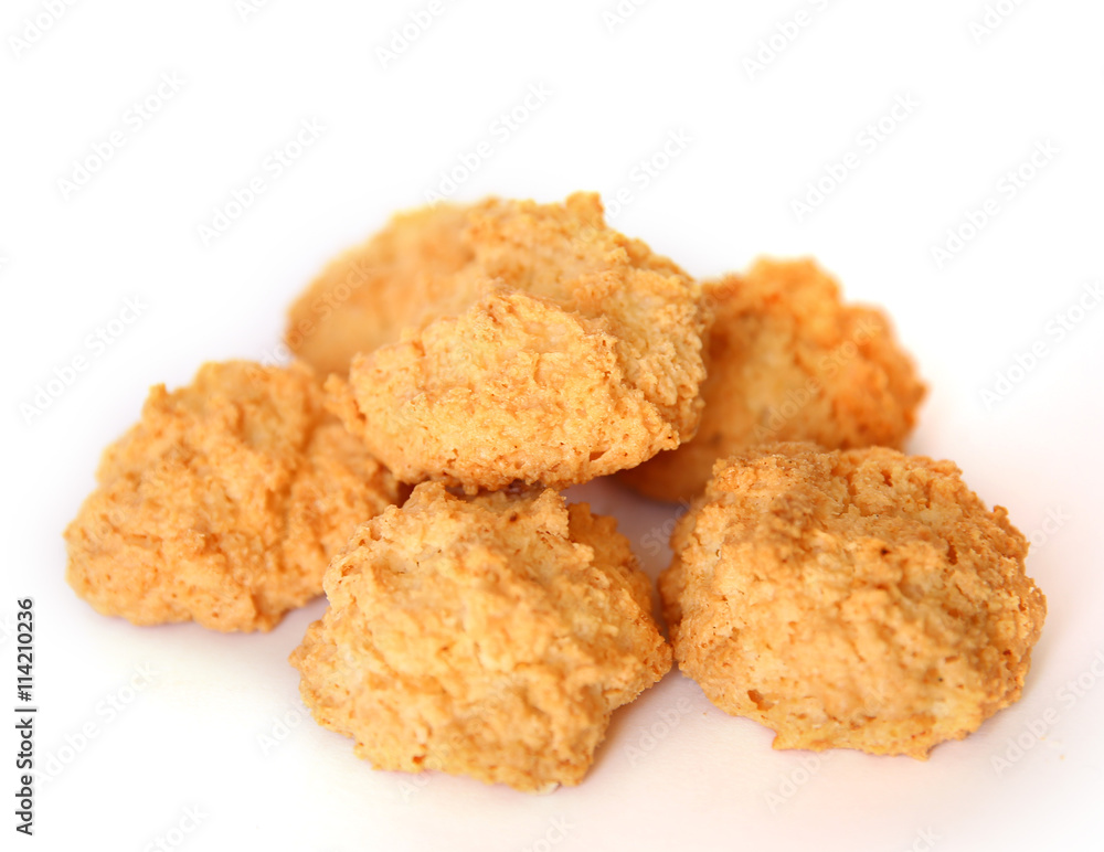 Coconut Cookies isolated on a white background Coconut Cookies isolated on a white background
