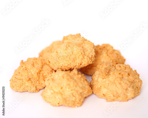 Coconut Cookies isolated on a white background
