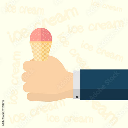 Ice cream in hand