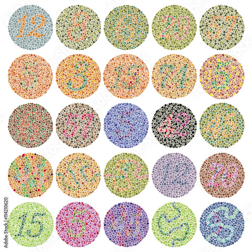Extended Ishihara color blindness test photo