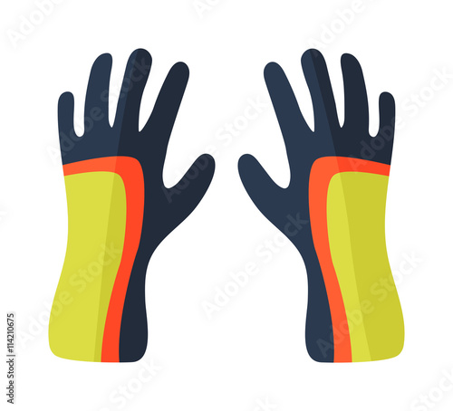 Water gloves cartoon vector illustration