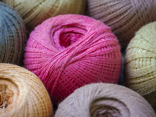 Balls of colored thread