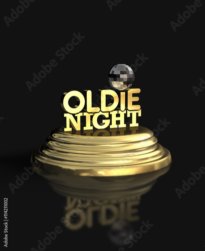 Картината върху платно Oldie Night - Typo - Discokugel