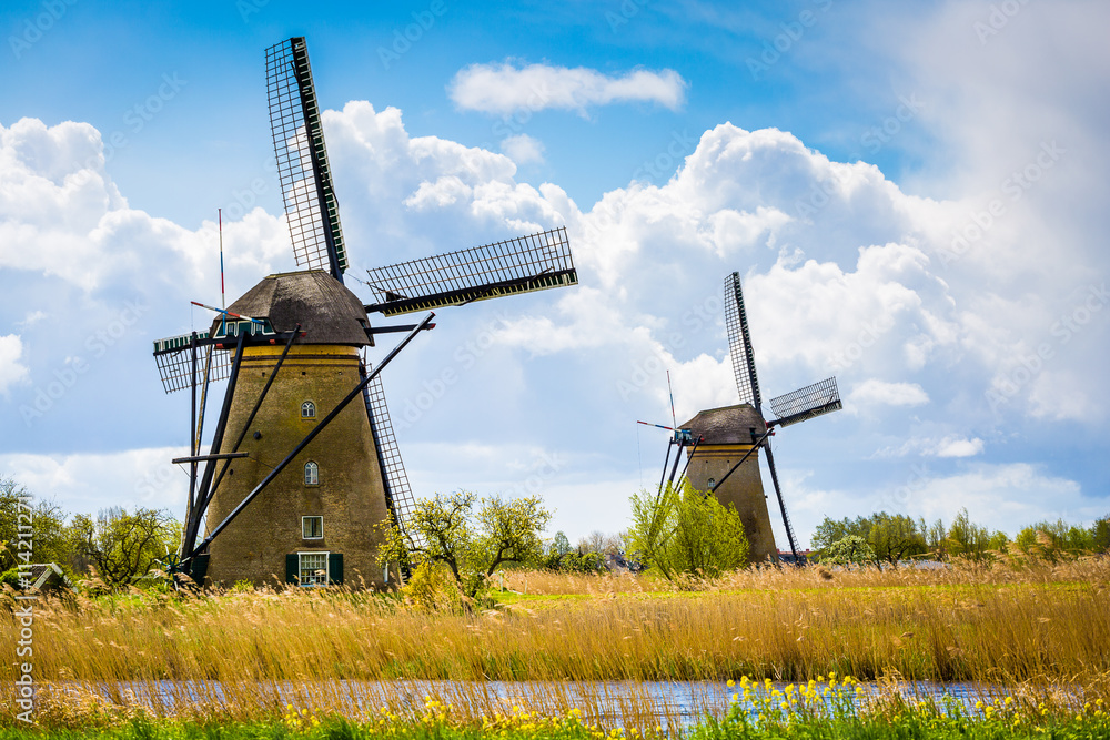 Fototapeta premium Kinderdijk, Holland