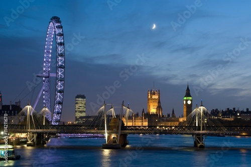 London Eye and Houses of Parliament