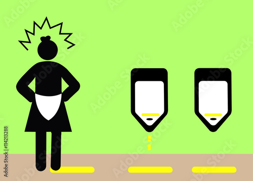Illustration zu Verschmutzung offentliches WC